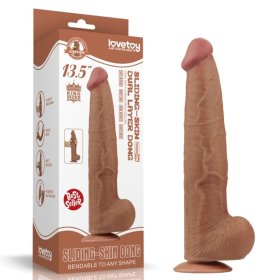13.5" King Sized Sliding Skin Dual Layer Dong 13.5" King Sized Sliding Skin Dual Layer Dong
